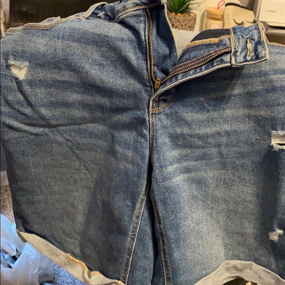 Old Navy Distressed Bermuda Denim Shorts